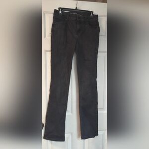 Maurices Black Wash Mid Rise Denim Jeans Gray Straight Tall Pants 10 X-Long